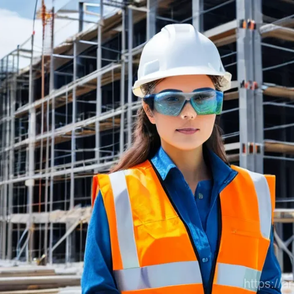 건설안전기사 수험생의 추천 학습법 - **Prompt 1: Modern Safety Engineer Utilizing Advanced Technology for Risk Assessment**
    "A highly...