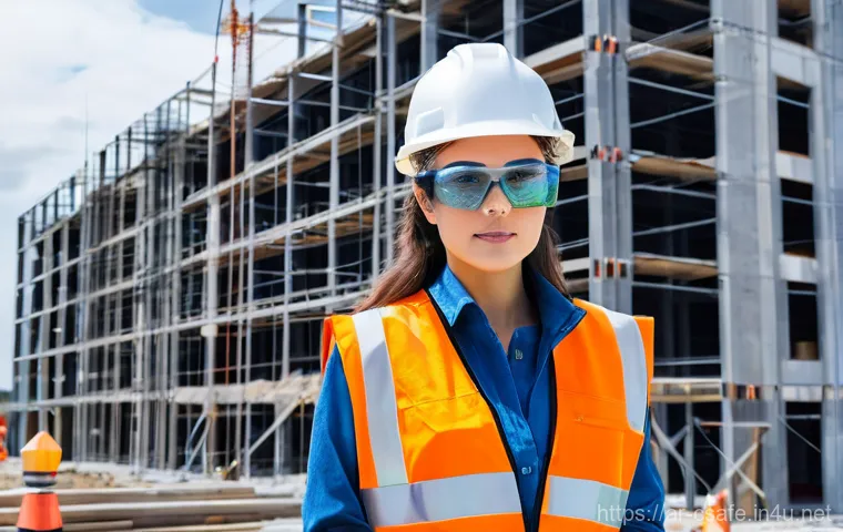 건설안전기사 수험생의 추천 학습법 - **Prompt 1: Modern Safety Engineer Utilizing Advanced Technology for Risk Assessment**
"A highly...